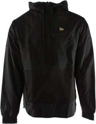 New Era Jassen, Heren, Zwart, M, Polyester, Zwarte Windbreaker Jas voor Heren