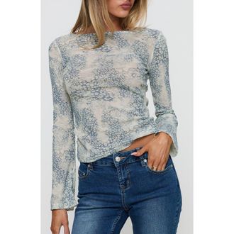 Princess Polly Let It Happen Leopard Print Boat Neck Top at Nordstrom, Size 4