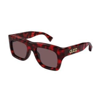 Gucci Vierkante zonnebril - Heren - Zonnebrillen - Veelkleurig - 52 MM - Nylon - Accessoires