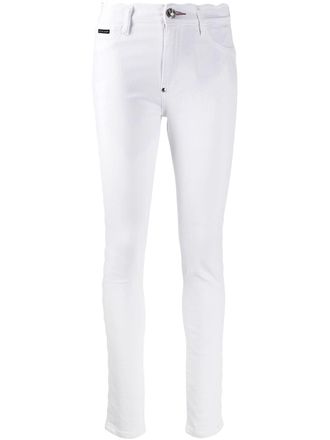Philipp Plein Statement skinny jeans - women - Cotton/Spandex/Elastane - 25 - White
