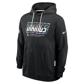 Nike Minnesota Vikings Crucial Catch Sideline Standard Issue Nike Mens Dri-FIT NFL Pullover Hoodie in Black | 03AZ00AZUK-F9R
