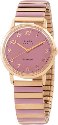 Timex Marlin Hand Wind Pink Dial Ladies Watch TW2W44500VQ