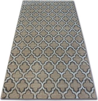 RugsX Rugsx - Alfombra Argent - W4030 Enrejado Tr&eacute;bol Marroqu&iacute; Beige Beige 133x190 Cm