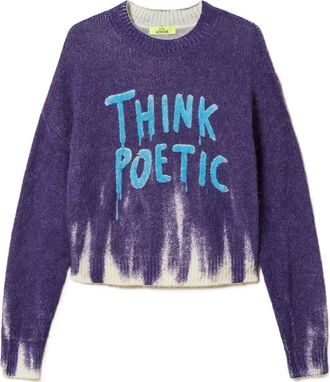 Twin-Set Trui met letterprint - Paars