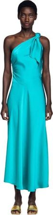 Sandro Satin-effect maxi dress with bow in Green at Nordstrom, Size 36 Eu