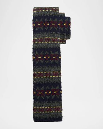 Polo Ralph Lauren Men & apos;s Fair Isle-Inspired Wool-Blend Knit Tie