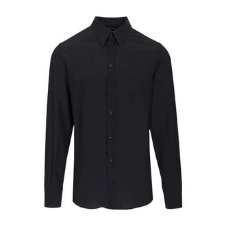 Dolce & Gabbana Silk Crepe De Chine Martini Shirt - male - Dolce & Gabbana - Casual Shirts - Blue - 2XL - Shirts