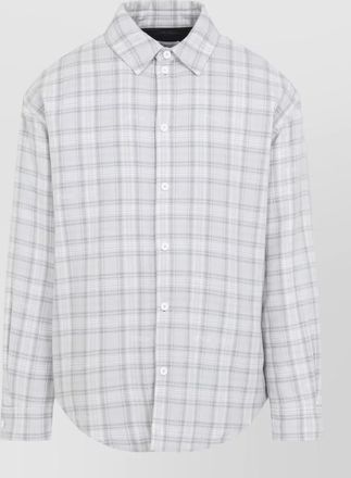Off-white checked quilted overshirt