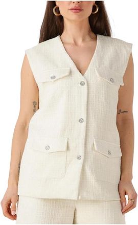 Freebird by Steven Glory Blazer - Dames - Gillet - Beige - L - Kostuums