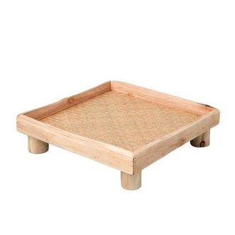 Be Home Miramar Reclaimed Wood Square Footed Tray, Medium in Natural at Nordstrom