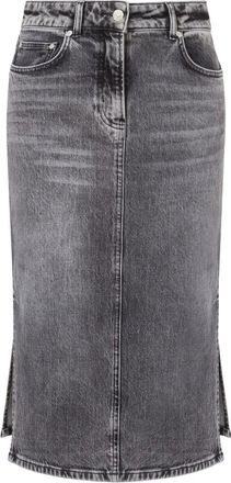 Moschino Gonna denim a vita alta - Grigio