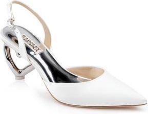 Badgley Mischka Lucille Slingback Pointed Toe Pump in Soft White at Nordstrom Rack, Size 7