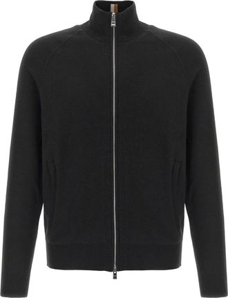 HUGO BOSS Truien & Vesten, Heren, Zwart, S, Katoen, H-Idino Zip Cardigan