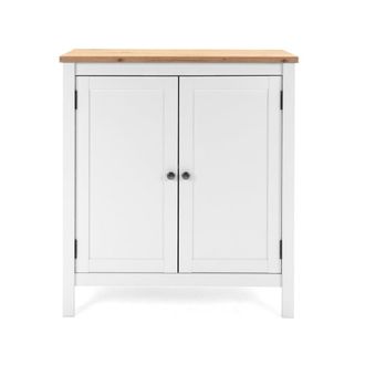 Calicosy C&oacute;moda de almacenaje 2 puertas 80 cm - Acabado blanco y madera