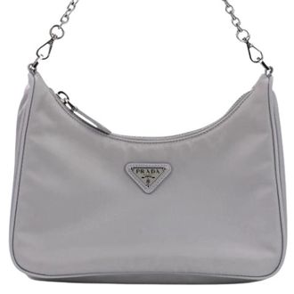 Prada Pre-owned Nylon prada-bags - Dames - Vintage Schoudertas - Blauw - ONE Size - Nylon - Vintage