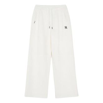 MLB (WMNS) MLB New York Yankees SS26 Wide Leg Pants White 3FPTB0261-50IVS