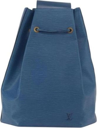 Louis Vuitton Pre-owned Vintage Rugzak - Dames - Vintage Rugzakken - Blauw - ONE Size - Leer - Vintage