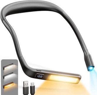 OEM L&aacute;mpara De Lectura - L&aacute;mpara Para Libros - L&aacute;mpara De Cuello - Recargable - Led - Luz De Lectura - Con Temporizador E Indicador De Bater&iacute;a