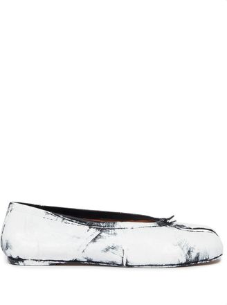 Maison Margiela White Leather Ballet Flats