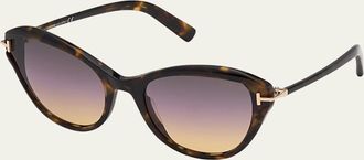 Tom Ford Leigh Acetate Cat-Eye Sunglasses