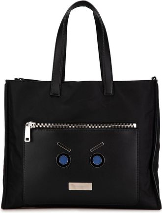 Fendi Borsa tote Fendi Faces grande in nylon 2000-2010 - Nero