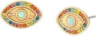 Kurt Geiger Rainbow Evil Eye Stud Earrings in Multi at Nordstrom Rack