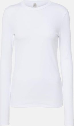 Toteme Top in jersey di misto cotone a coste