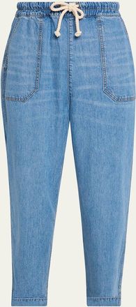 Officine G&eacute;n&eacute;rale Mens Wide-Leg Drawstring Trousers