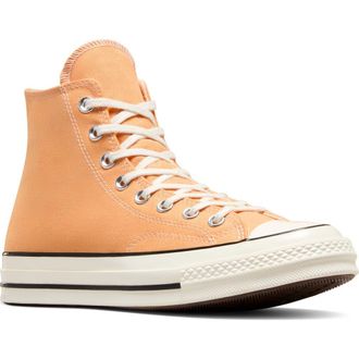 Converse Chuck Taylor 70 High Top Sneaker in Tiger Moth/Egret/Black at Nordstrom, Size 9.5