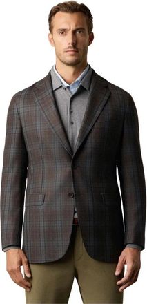 Brooks Brothers Geruite blazer van scheerwol - Heren - Blazers - Bruin - L - Wol - Jassen