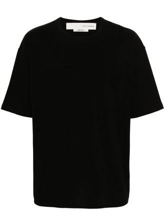 Isabel Benenato raw-cut hem cotton T-shirt - Black