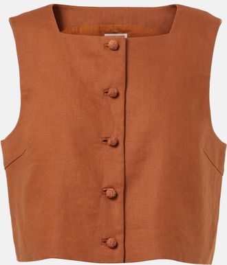 Poss&eacute; Top Rio in lino