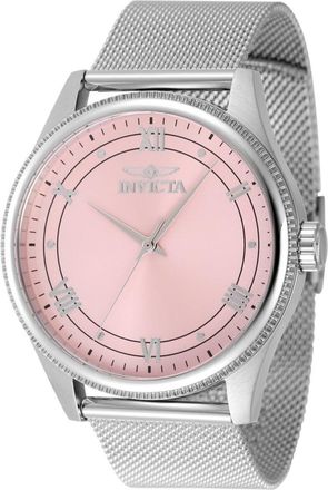 Invicta Celestial 48485 Heren Horloge - Quartz Uurwerk - Roestvrij Staal met roze Wijzerplaat - 43mm