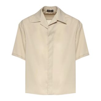 Giuliano Galiano Short Sleeve Shirts, male, Beige, Size: 2XL Voltensabbia