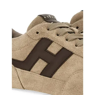 Hogan Suede Athletic with H Motif Sneakers - Brown