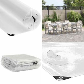 vidaXL Telone Trasparente con Occhielli 2x5 m in PVC - Protezione da pioggia - Telone per giardino