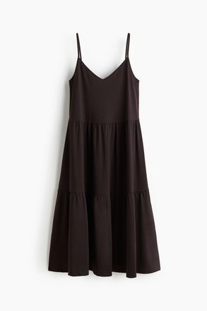 H&M Gestuftes Tr&auml;gerkleid - Dunkelbraun
