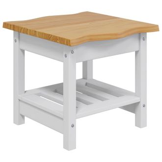 vidaXL Mesa Lateral Con Estante Ekai Blanco 50 X 50 X 45,5 Cm Vidaxl