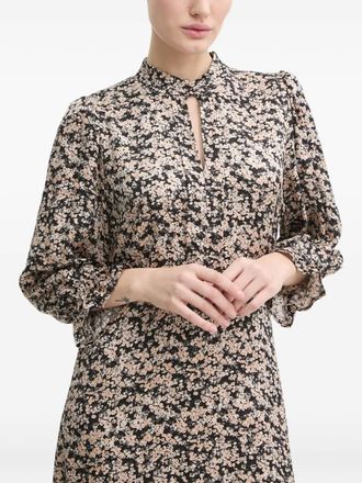 Bruuns Bazaar floral-print midi dress - women - EcoVero Viscose (LENZING)/Viscose - 40 - Neutrals