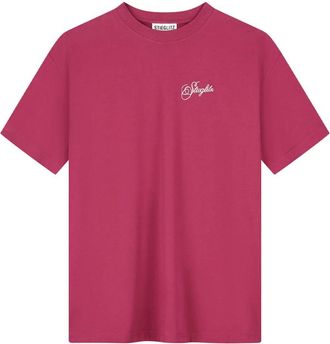 STIEGLITZ Stieglitz - Renzo Oversized T-shirt - Dames - Tops - Rood - Maat: XS Katoen
