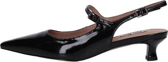 Bibi Lou Leren Slingback Pumps - Dames - Pumps - Zwart - 37 EU - Leer - Schoenen