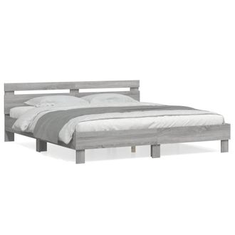 Berkfield Home Bed Frame without Mattress Grey Sonoma 200x200 cm