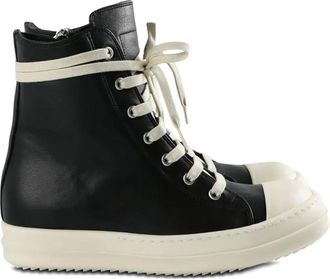 Rick Owens Schoenen, Dames, Zwart, 41 EU, Leer, High Top Sneakers
