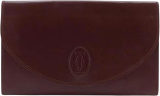 Cartier Pre-owned Clutches, female, Red, Size: ONE SIZE Pre-owned Must Line Calf Clutch Bag