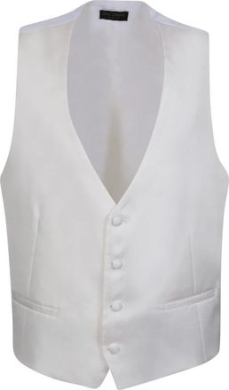 Dell'Oglio Gilet 4 G185 04 Gilet - Heren - Gillet - Wit - L - Kostuums