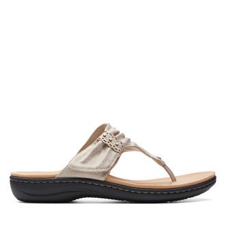 Clarks Womens Laurieann Arla Flat Sandal, Champagne Synthetic, 7.5 UK