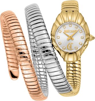 Just Cavalli Womens Snake 316L Stainless Steel Watch