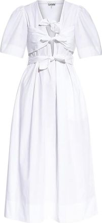 Ganni Popeline jurk - Wit