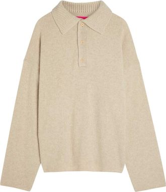 The Elder Statesman Dume Cashmere Rugby Jumper - White - XL