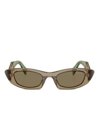 Prada geometric-frame sunglasses - women - Acetate - 50 - Green